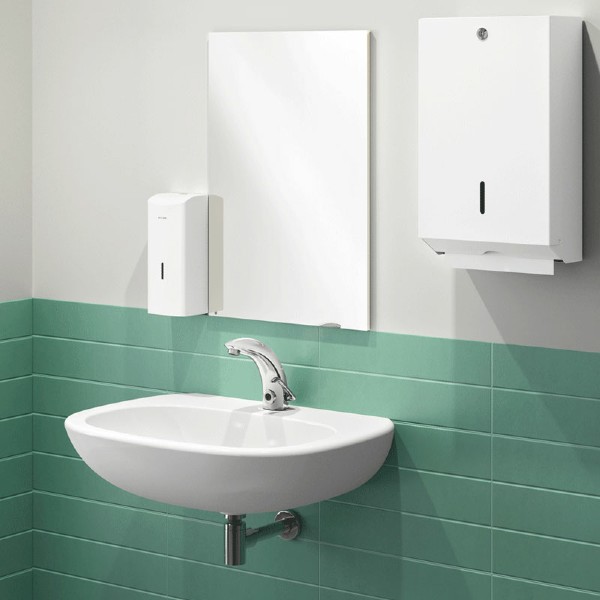 Wall-mounted electronic liquid soap dispenser, 1 liter, white